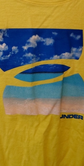 Mens Under Armour Yellow Beach Short Sleeve Tee - Picture 4 of 4